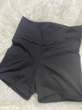 High-Waist Black Women’s Dance Shorts